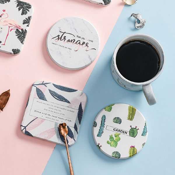 Full-Color Diatomaceous Earth Coasters