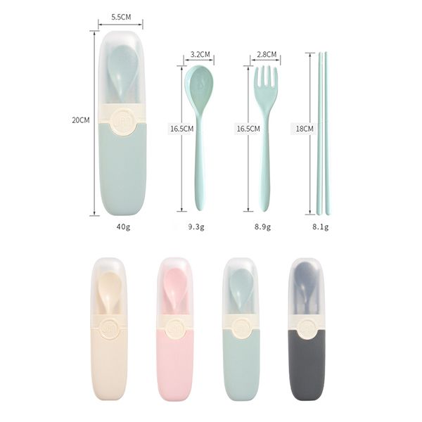 Colorful Wheat Straw Cutlery Set - Image 8