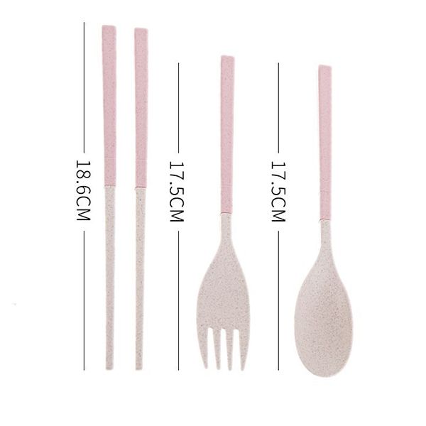 Foldable Wheat Straw Cutlery Set - Image 7