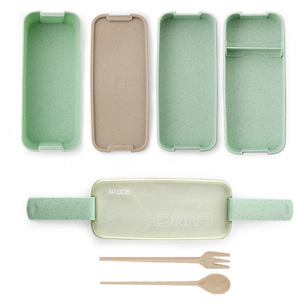 Three-Tier Wheat Straw Lunch Box - Image 5