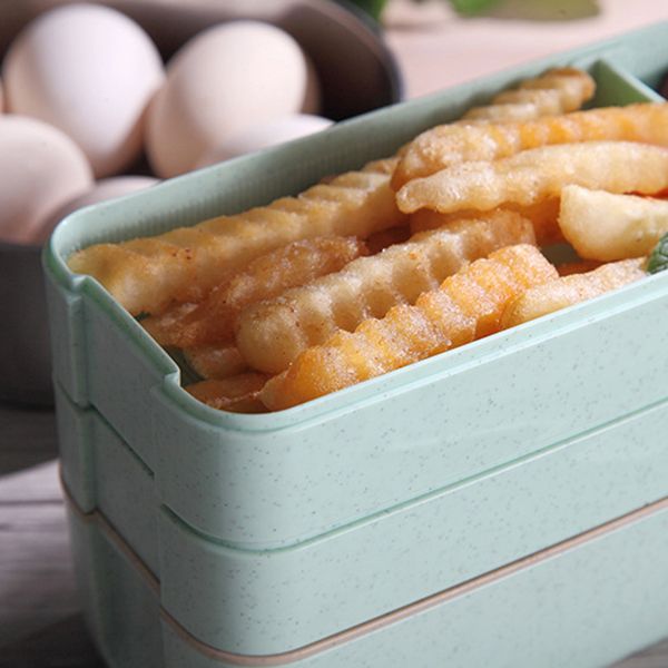 Three-Tier Wheat Straw Lunch Box - Image 8