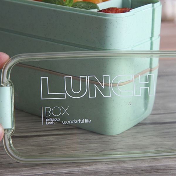 Three-Tier Wheat Straw Lunch Box - Image 9