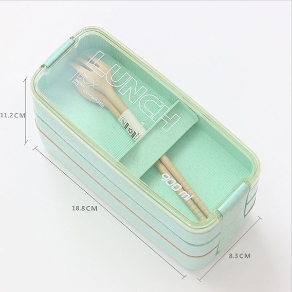 Three-Tier Wheat Straw Lunch Box - Image 10