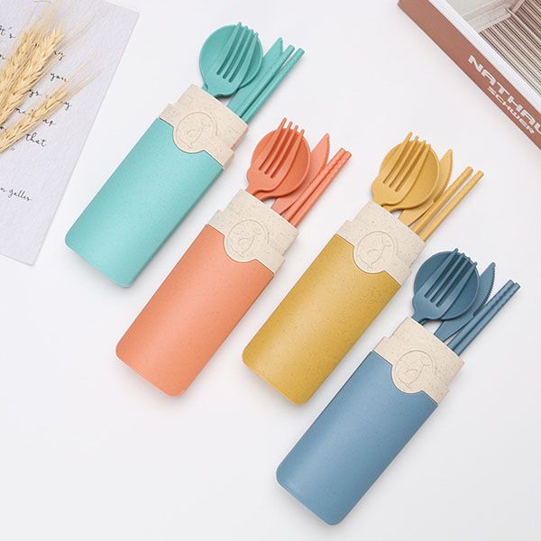 Morandi Wheat Straw Utensil Set - Image 3