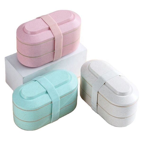 Wheat Straw Double-Layer Lunch Box - Image 3