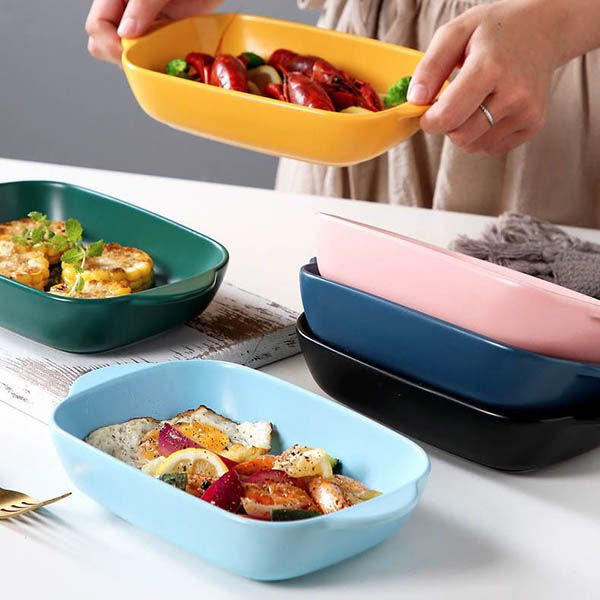 Nordic Dual Handle Ceramic Baking Dish - Image 2