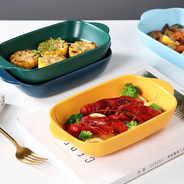 Nordic Dual Handle Ceramic Baking Dish - Image 3