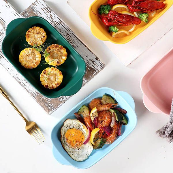 Nordic Dual Handle Ceramic Baking Dish - Image 5