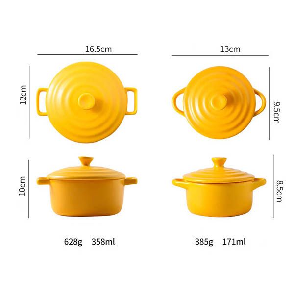 Ceramic Bowl with Lid and Handles - Image 10