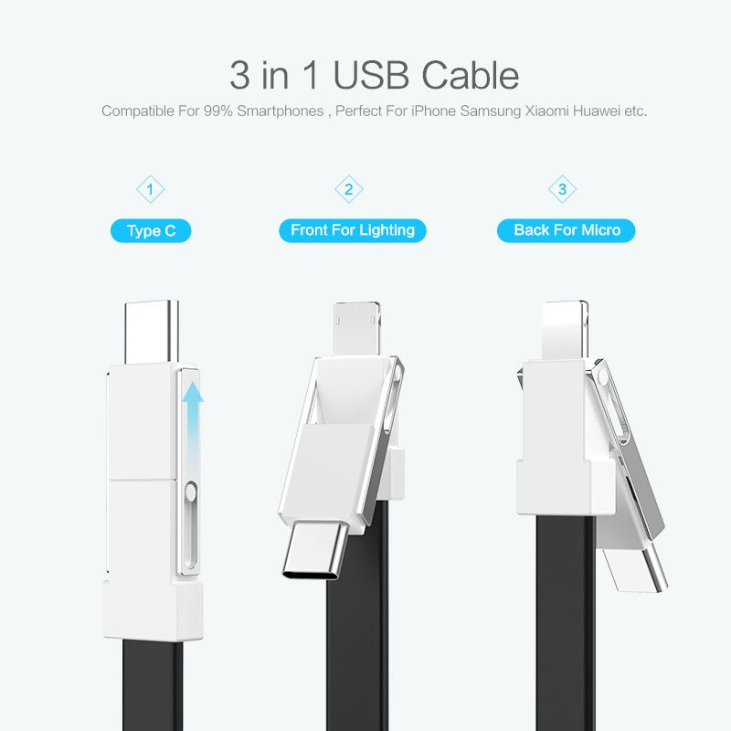 3-in-1 Magnetic Cable Keychain - Image 5
