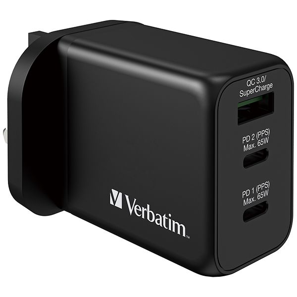 Verbatim-3 Port 65WPD 3.0 & QC 3.0 GaN Charger - Image 12