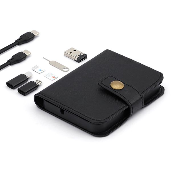 Data Cable Power Bank PU Wallet