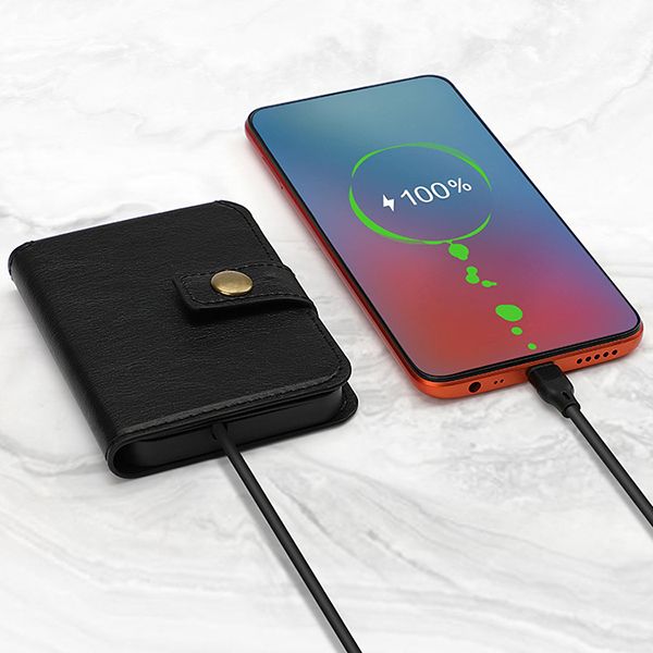 Data Cable Power Bank PU Wallet - Image 3