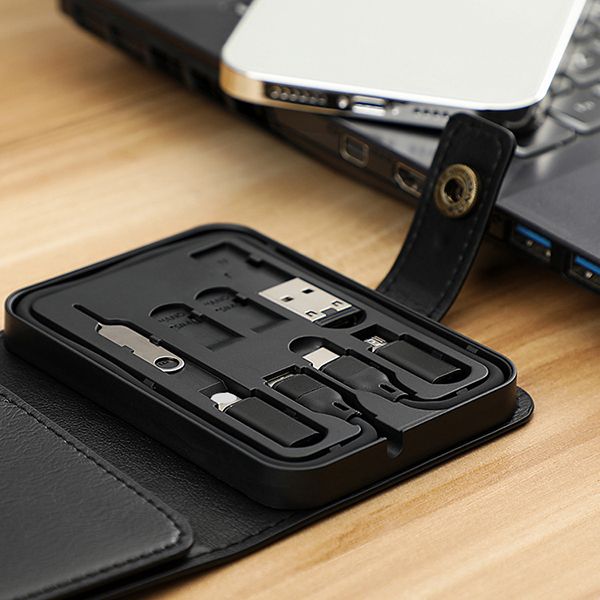 Data Cable Power Bank PU Wallet - Image 4