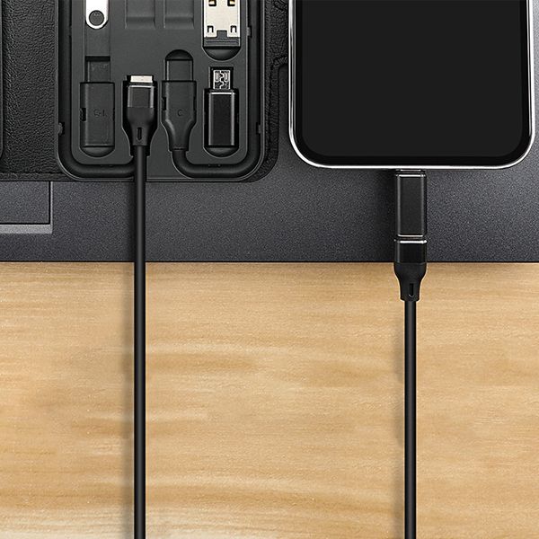 Data Cable Power Bank PU Wallet - Image 6