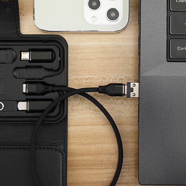 Data Cable Power Bank PU Wallet - Image 7