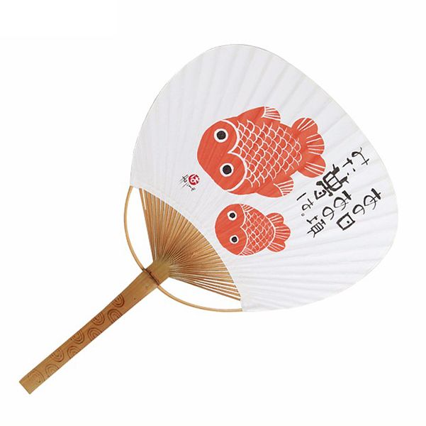 Artistic Paper Bamboo Fan - Image 3