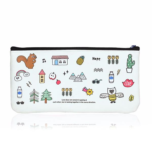 Color Printed PU Zipper Pouch