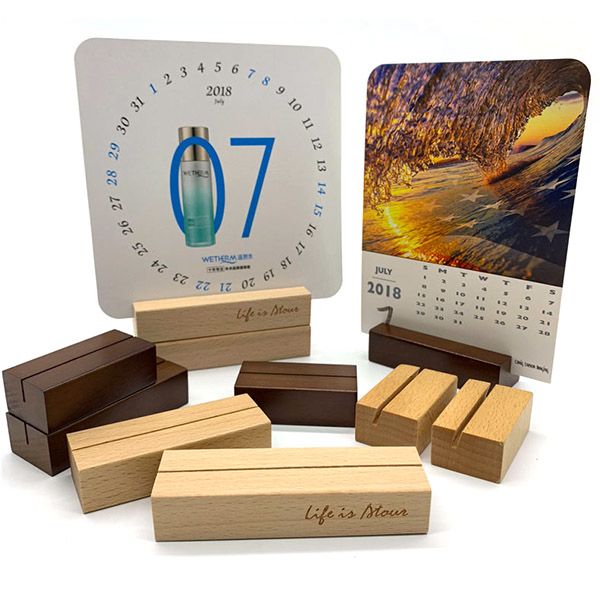 Wooden Stand Desk Calendar - Image 2