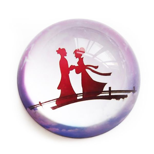 Half-Round Crystal Paperweight - Image 5