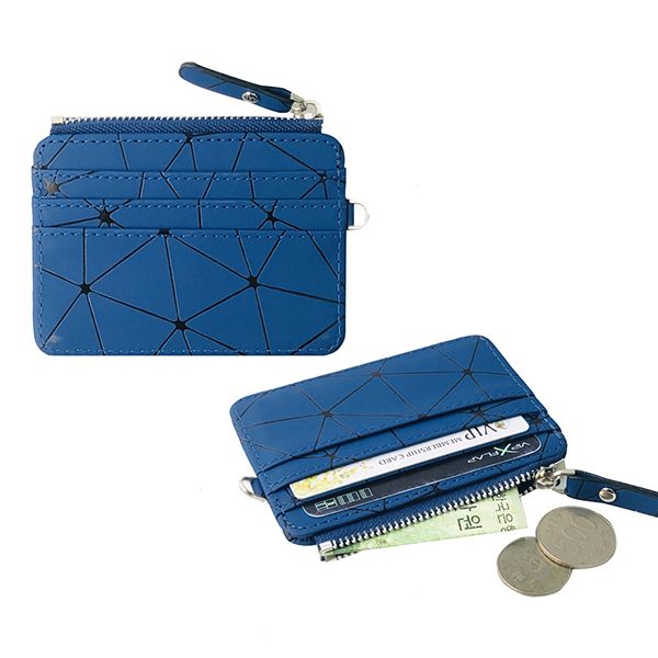 Geometric Pattern Zipper Card Holder - Image 3