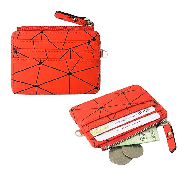 Geometric Pattern Zipper Card Holder - Image 5