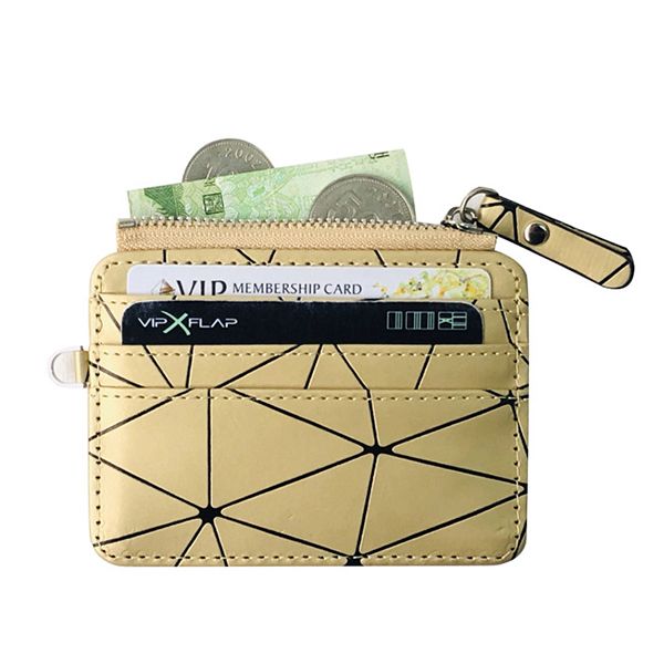 Geometric Pattern Zipper Card Holder - Image 7