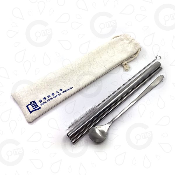 Eco Stainless Steel Straw Set - HKBU