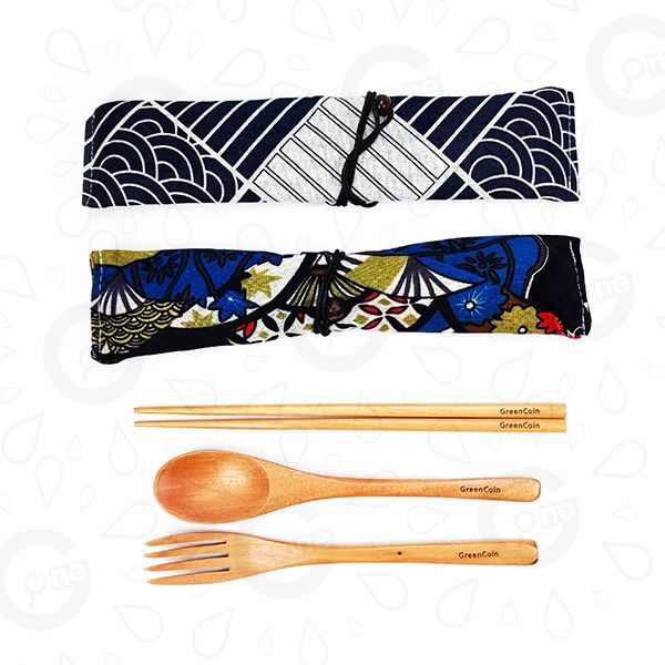 Japanese Wooden Utensil Set – PolyU - Image 2