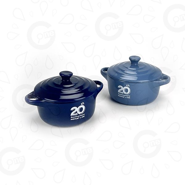 Ceramic Bowl with Lid and Handles - ROYCE' - Image 2