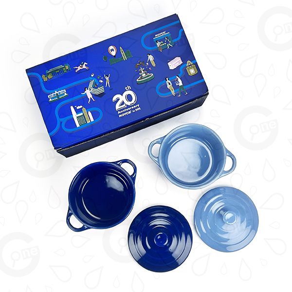 Ceramic Bowl with Lid and Handles - ROYCE' - Image 3