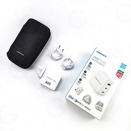 Momax-65W3port travel universal fast charging plug-IGS - Image 3