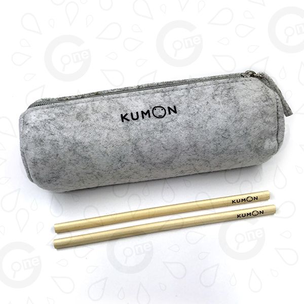 Felt Zipper Pencil Case - Kumon