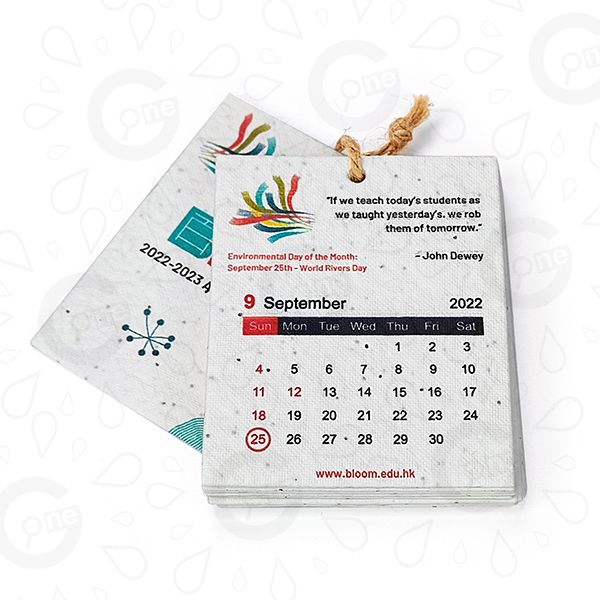Eco Seed Paper Calendar - Bloom KKCA Academy - Image 3