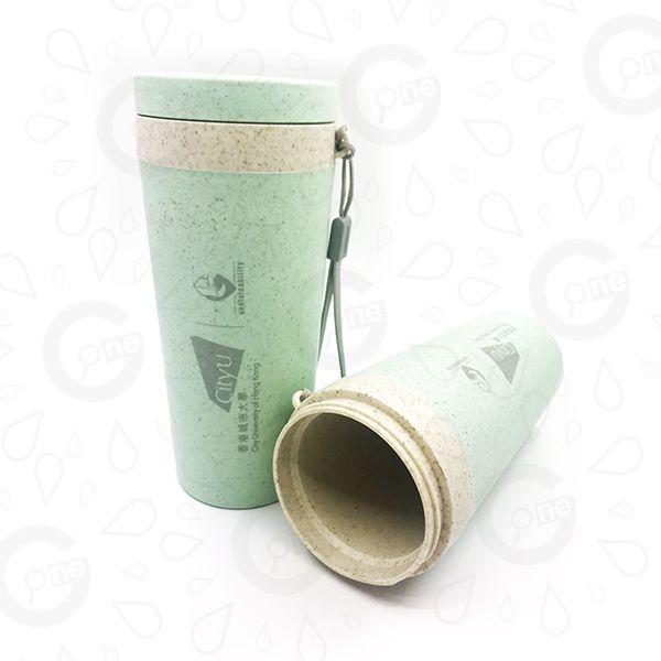 Environmentally friendly wheat straw cup 300ml-CityU