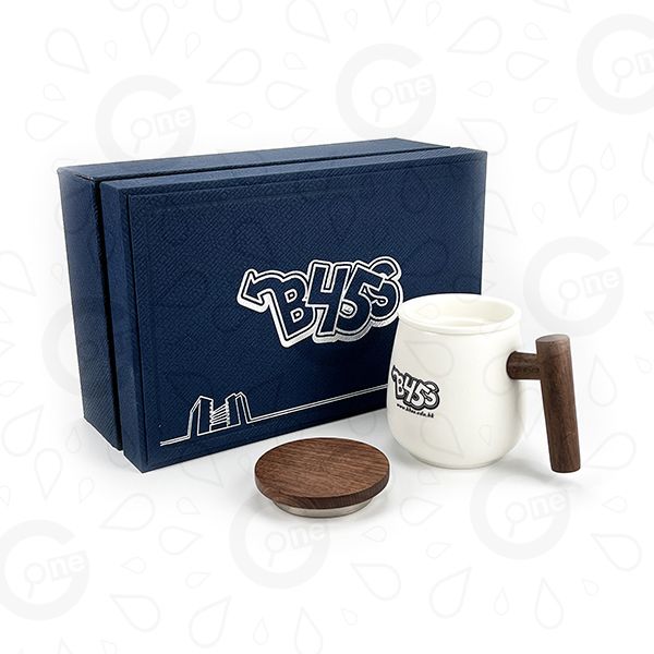 Wooden Handle Ceramic Tea Mug - BHSS