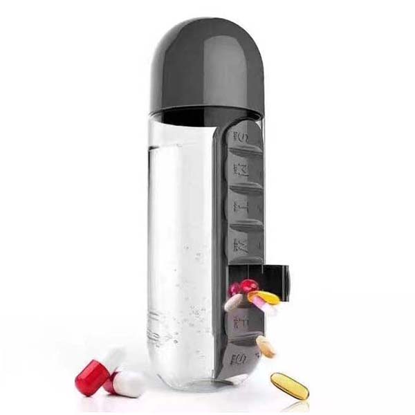 Pill Organizer Water Bottle