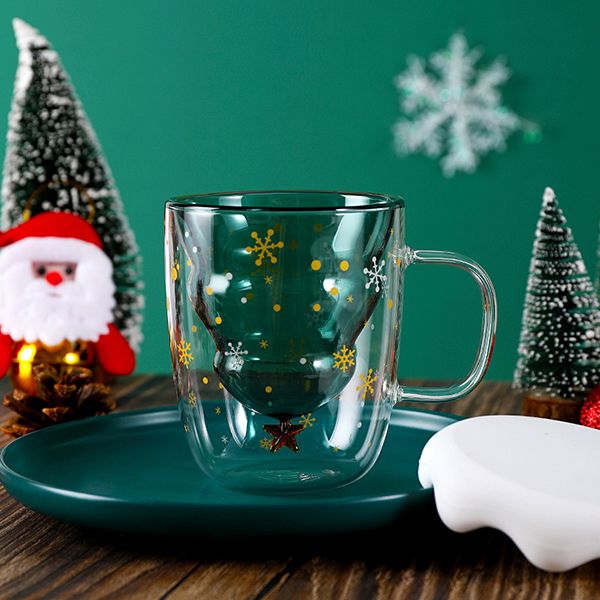 Christmas Double-Wall Glass Cup - Image 2
