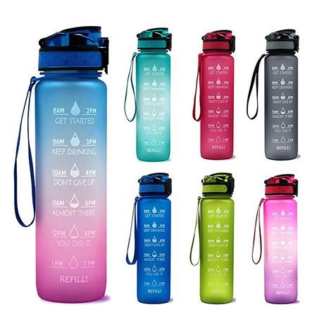 1-Liter Time-Marked Sports Water Bottle - Image 2