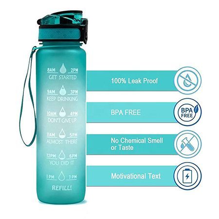 1-Liter Time-Marked Sports Water Bottle - Image 4