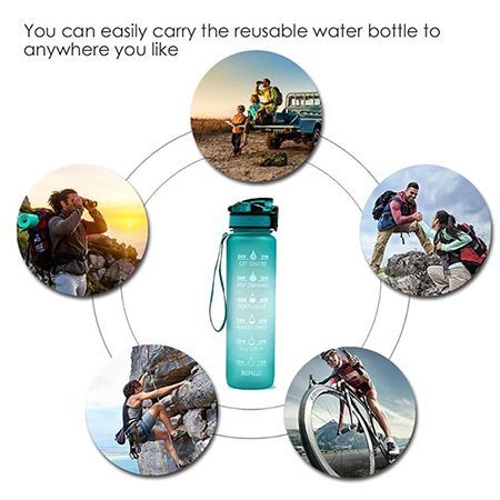 1-Liter Time-Marked Sports Water Bottle - Image 5