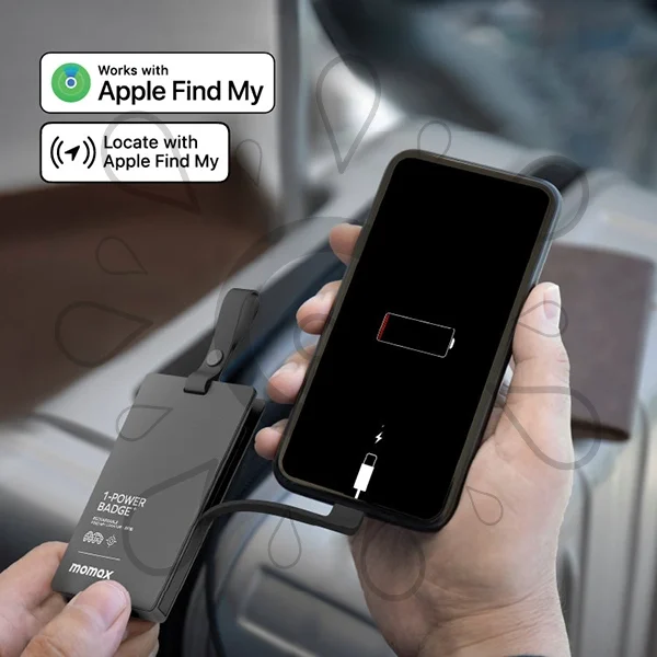 Momax 1-Power Badge Emergency Power Bank With Find My Locator Tracker - Image 3