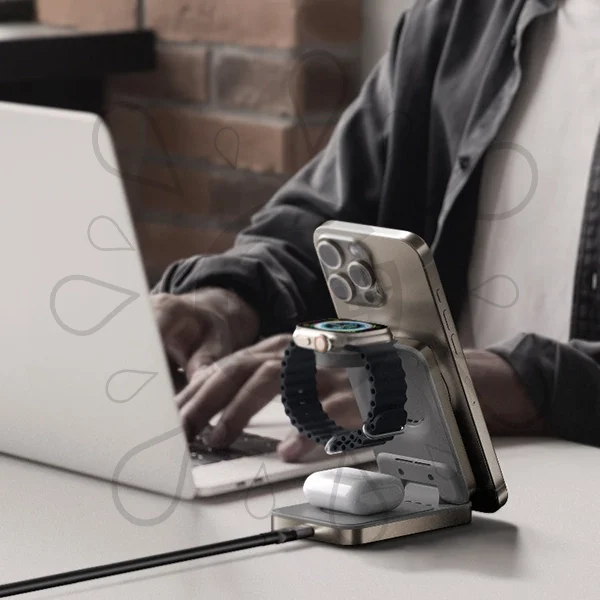 Momax Magnetic Qi2 3-in-1 Charging Stand - Image 7