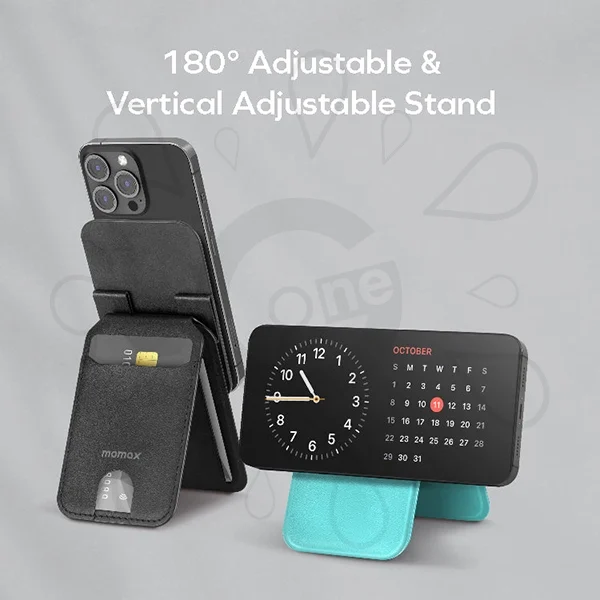 Momax 1-Wallet Magnetic Stand Card Holder - Image 4