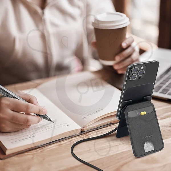 Momax 1-Wallet Magnetic Stand Card Holder - Image 6