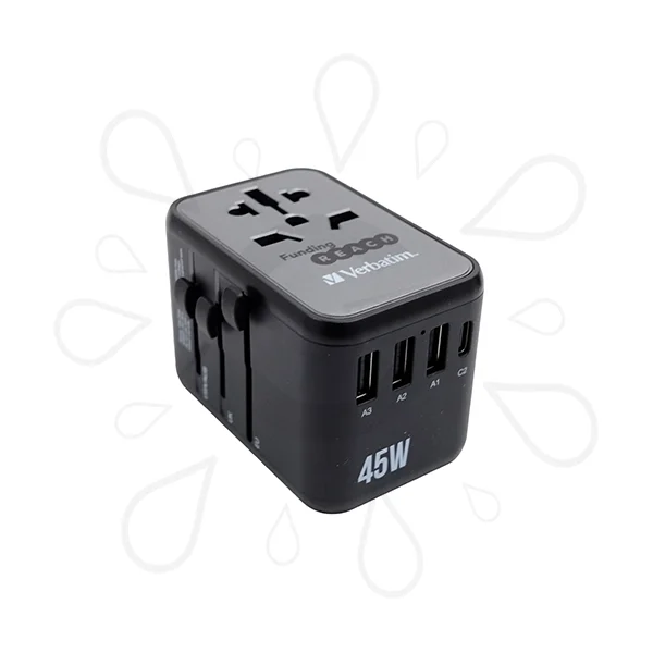 Verbatim 5 Port 45W Universal Travel Adapter-FundingReach - Image 3