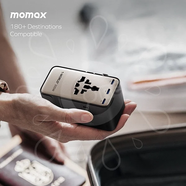 Momax 1-World² 205W 7-Port Dual AC Travel Adapter - Image 7