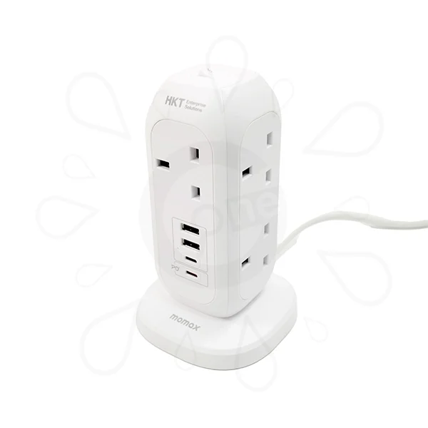 Momax 1-Plug 7-Outlet Power Strip With USB - HKT - Image 2